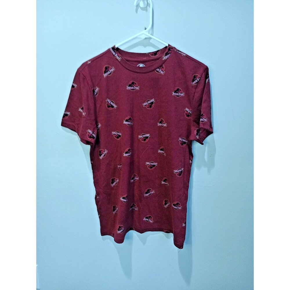 Vtg Universal Studios Jurassic Park Red Logo Short Sleeve T-Shirt Mens Medium
